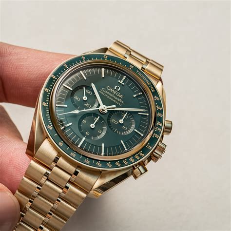 gold omega speedmaster watch|omega speedmaster moonshine gold.